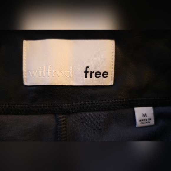Aritzia Wilfred Free Daria Faux Vegan Leather Black High Waisted Leggings Sz M - Picture 8 of 11